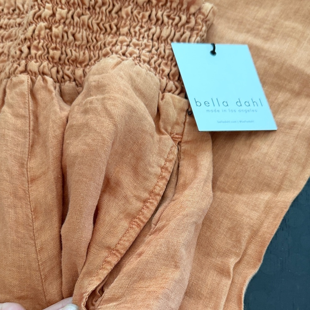 Bella Dahl Women's Smocked Waist Pants in Rust - Picture 2 of 4